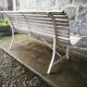 Banc de jardin à lattes vintage