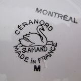 2 hollow plates made of Saint Amand earthenware