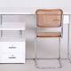 Bauhaus Desk in Chrome-Plated Steel and White Lacquered Wood, Germany, 1930s