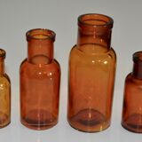 Suite of four vases praticality vials apothecary bottles
