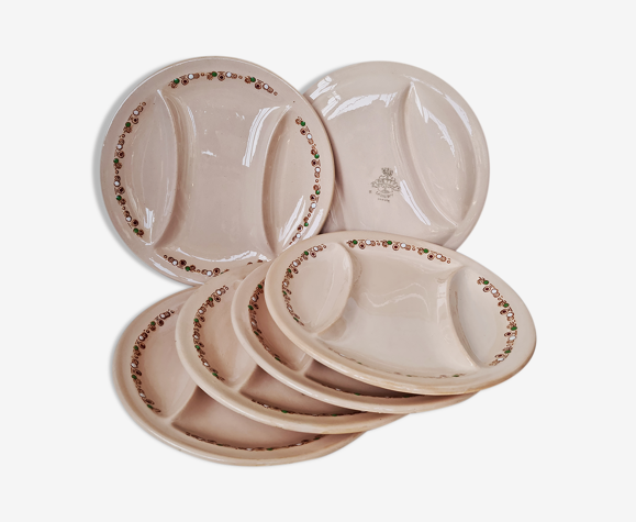 Lot de 6 assiettes à asperges Betty de Longwy