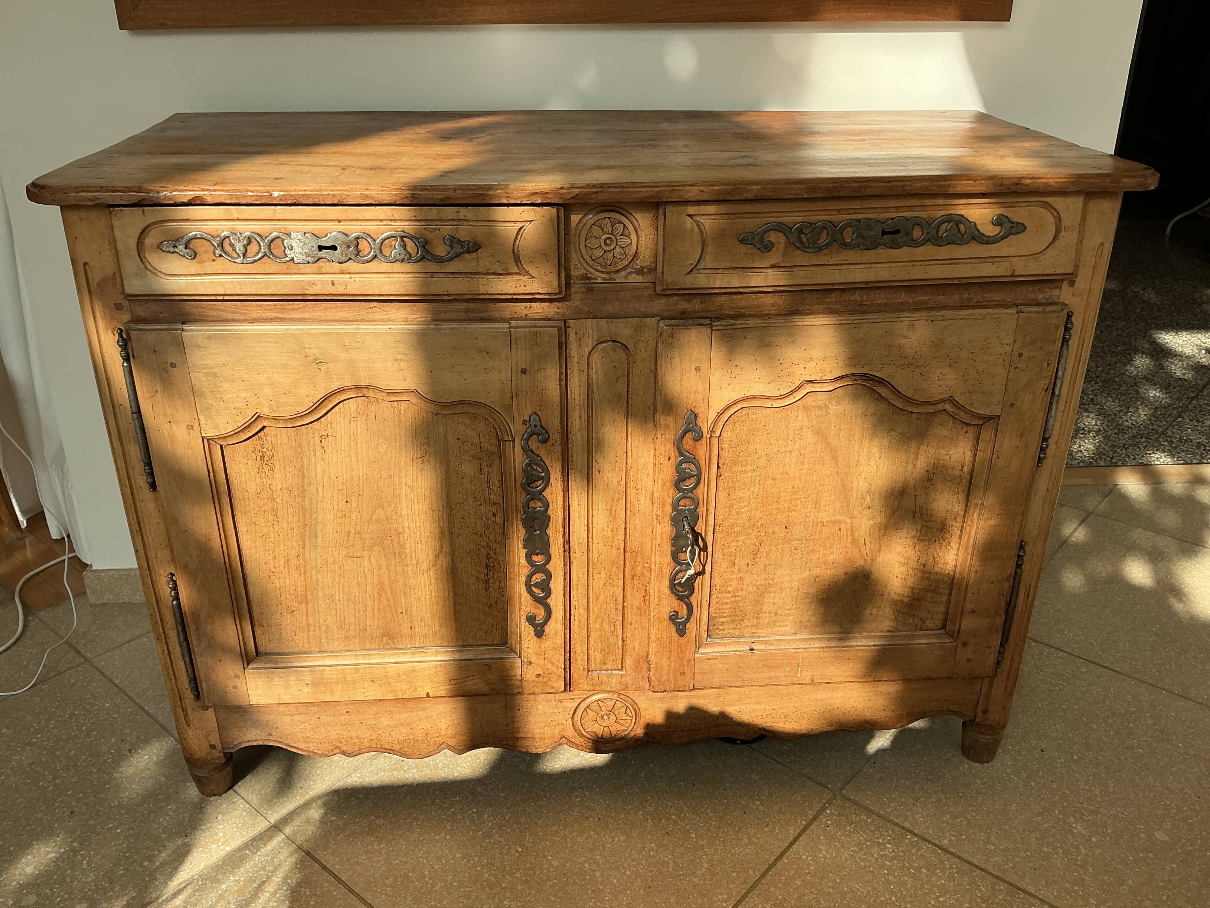 Light wood antique regional sideboard
