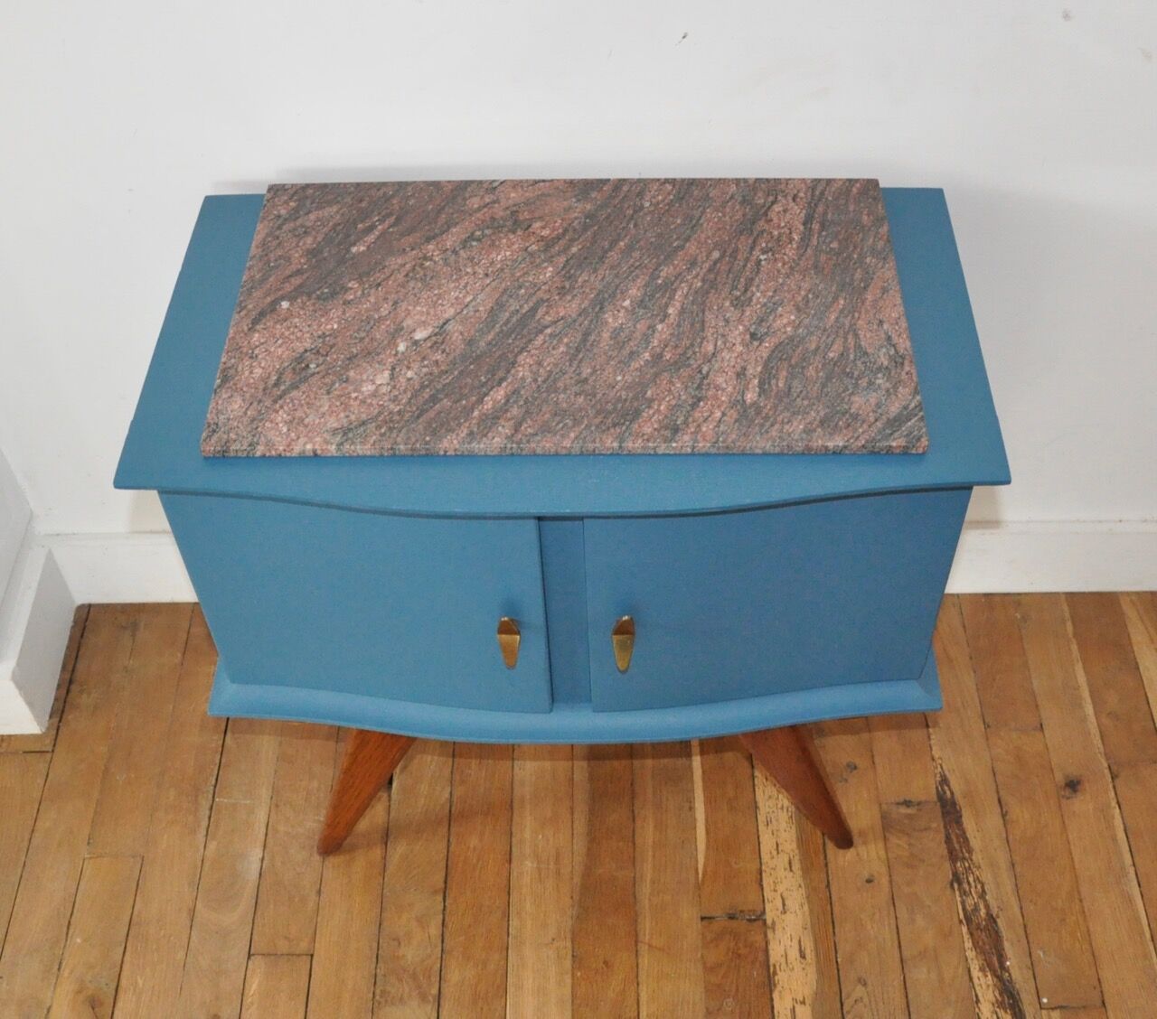 Peacock blue nightstand