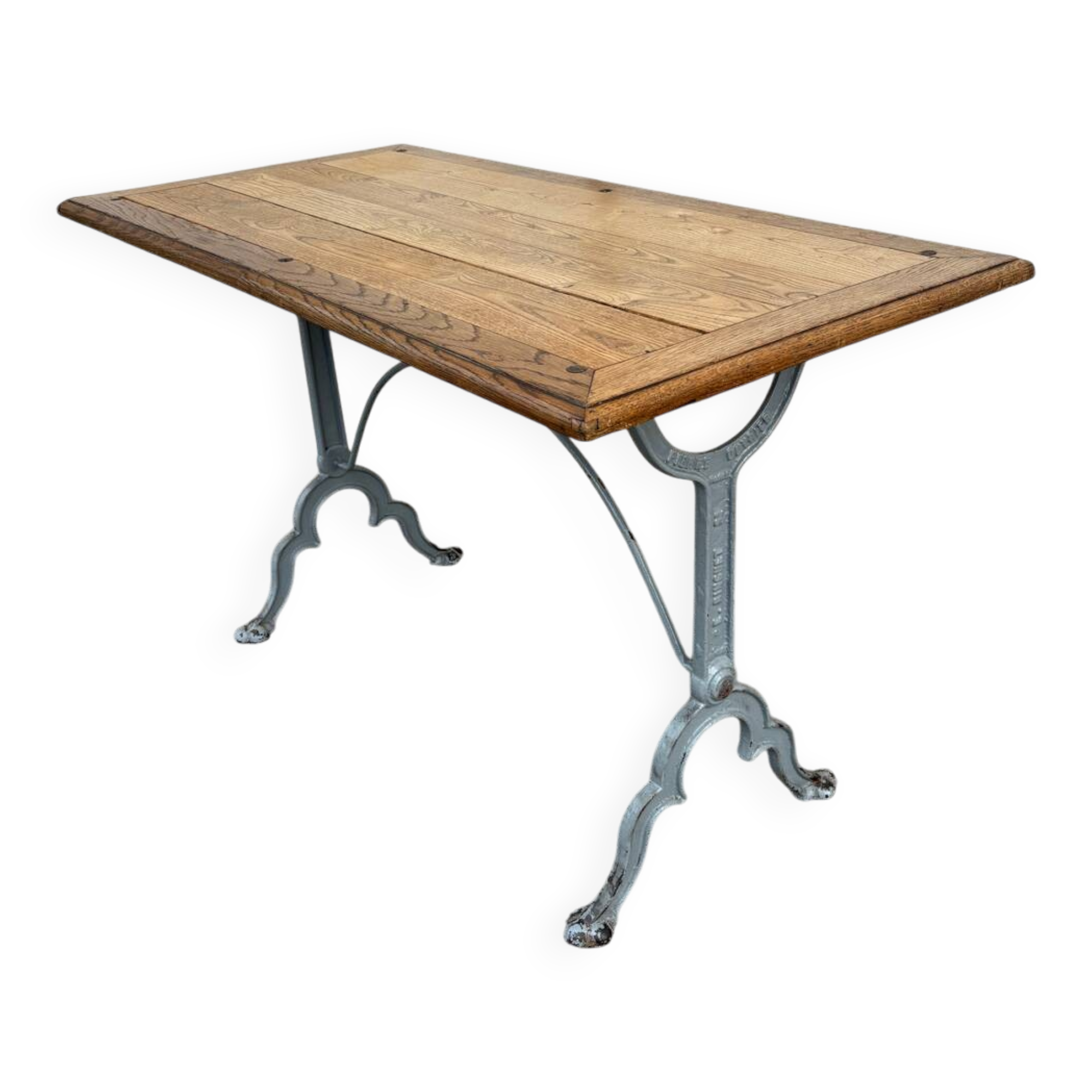 Bistro table stone font worker