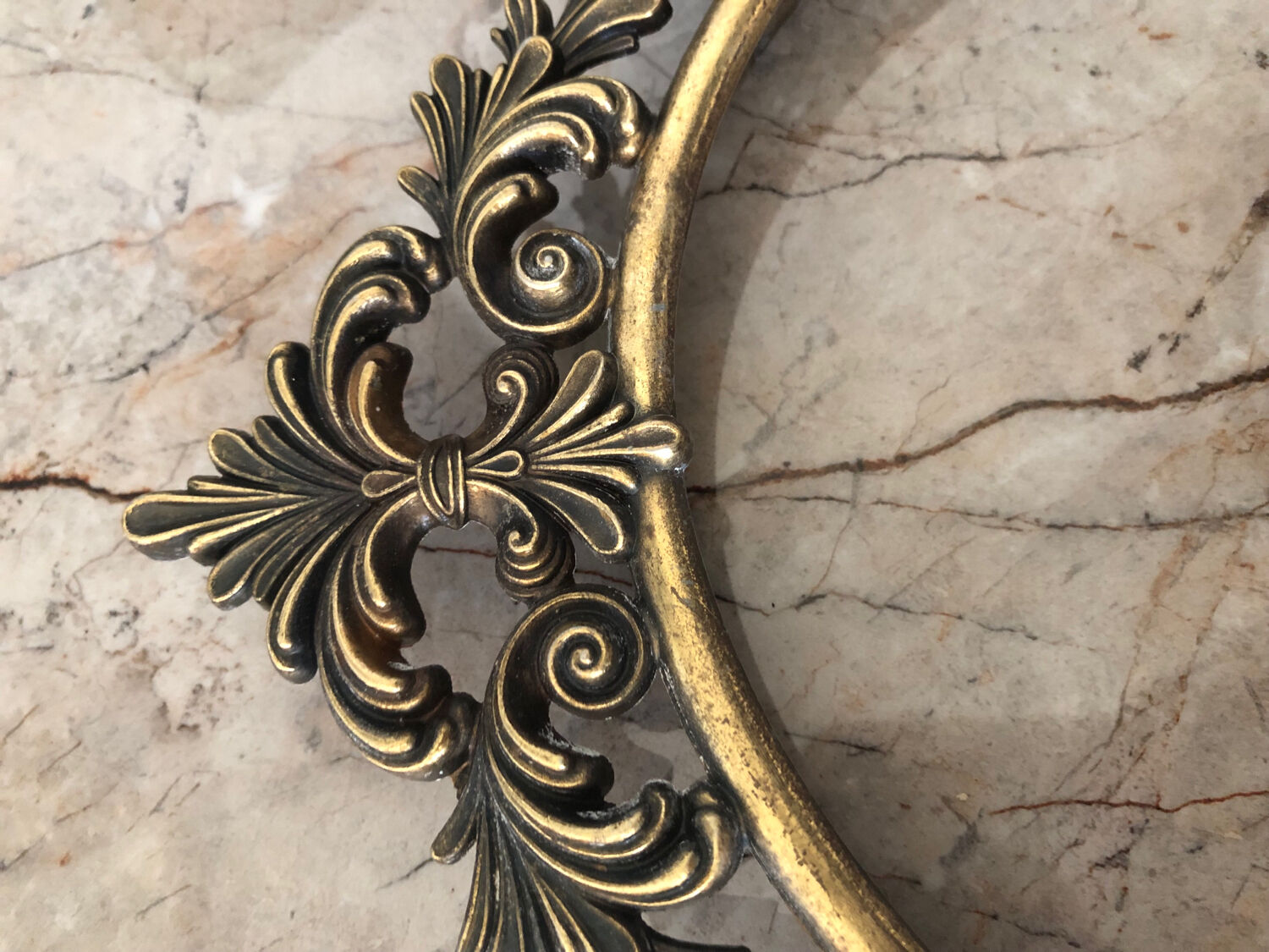 Old baroque metal frame