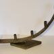 Imposing brutalist art brut iron metal chandelier