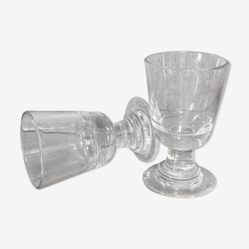 Old vintage blown bistro glasses