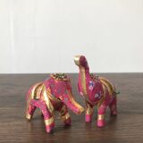 Duo of decorative Indian elephants