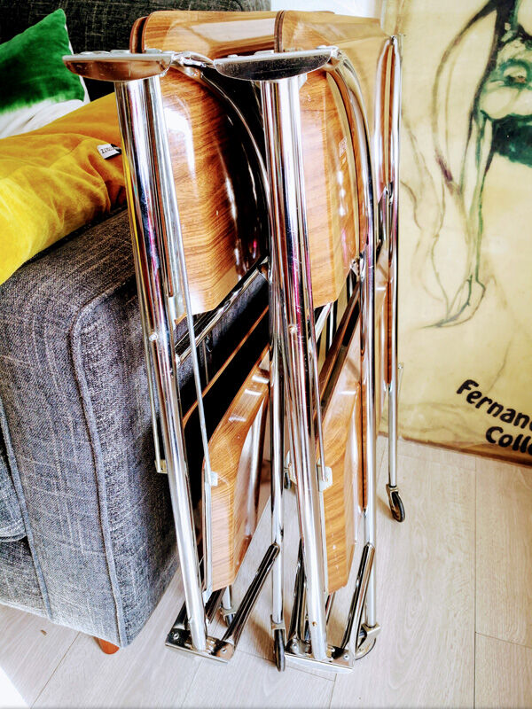 Vintage folding trolley with wheels
