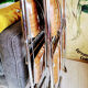 Vintage folding trolley with wheels