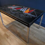 Mid century coffee table with tiles 1960's