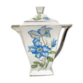 Théière art déco en porcelaine de Limoges années 50
