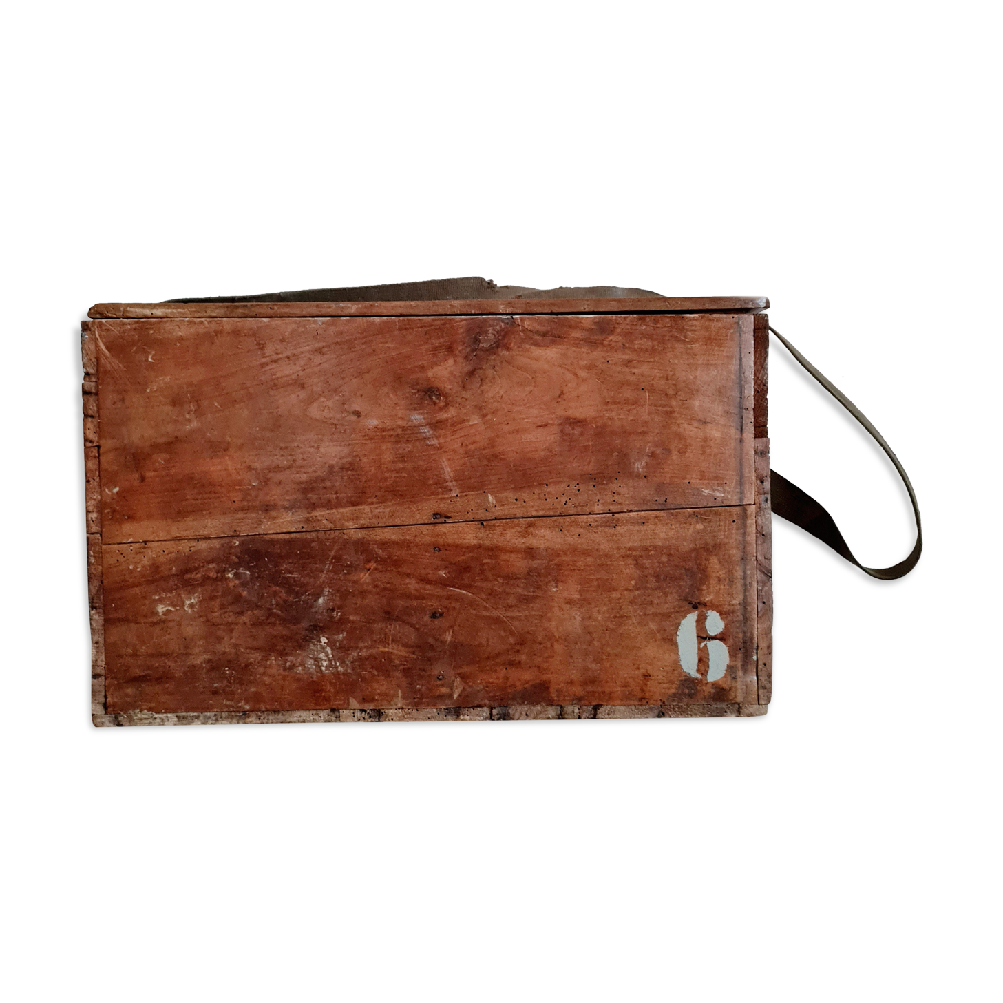 Compartmentalized old wooden chest