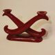Ceramic candle holder Saint Clément red burgundy