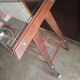 Side table served vintage casters 1960 Italian style metal glass