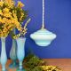 Vintage blue opaline suspension globe