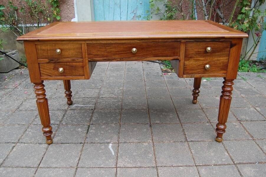 19th century Louis Philippe period walnut desk