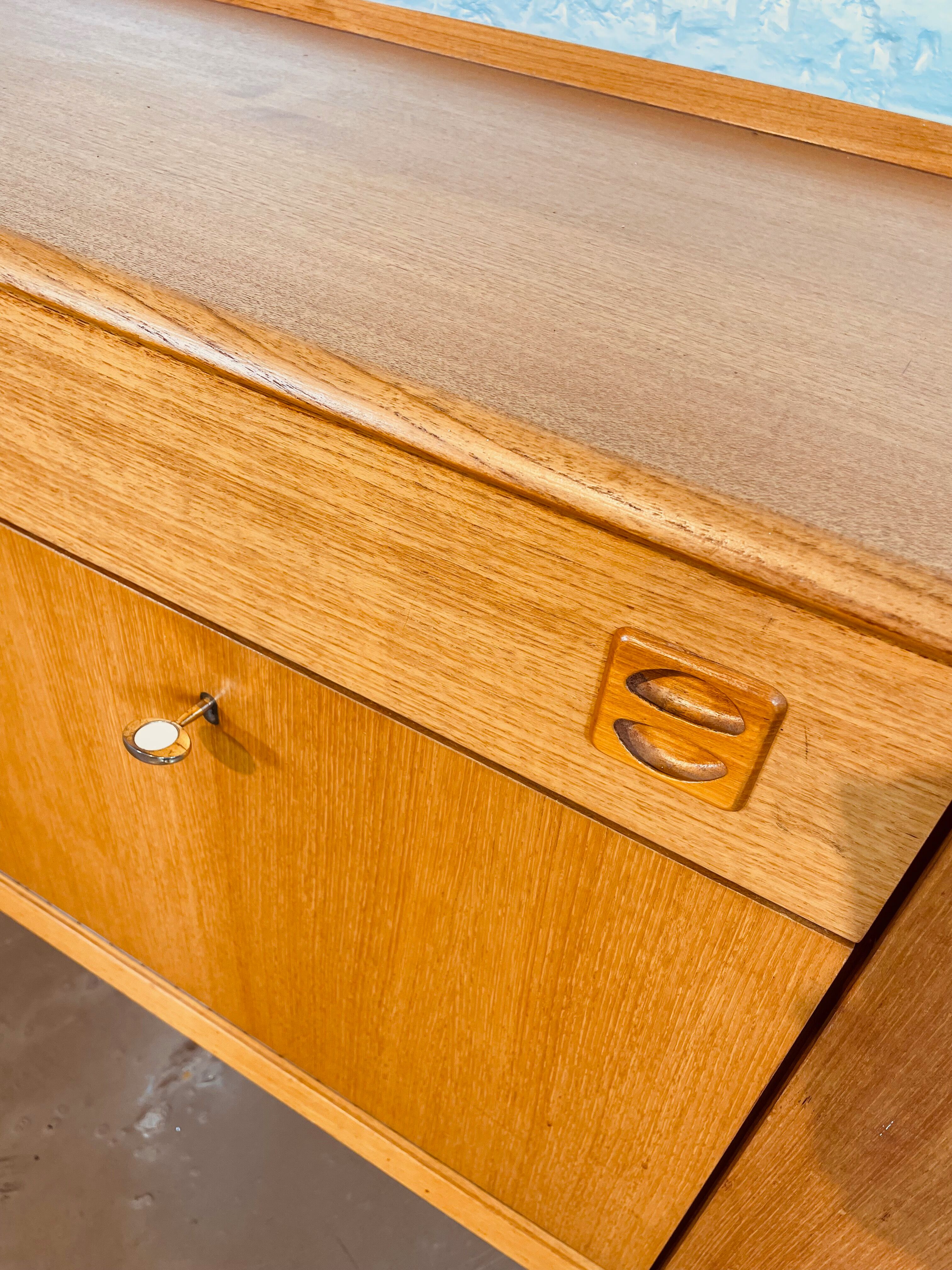 Blond teak sideboard, Germany 1960's