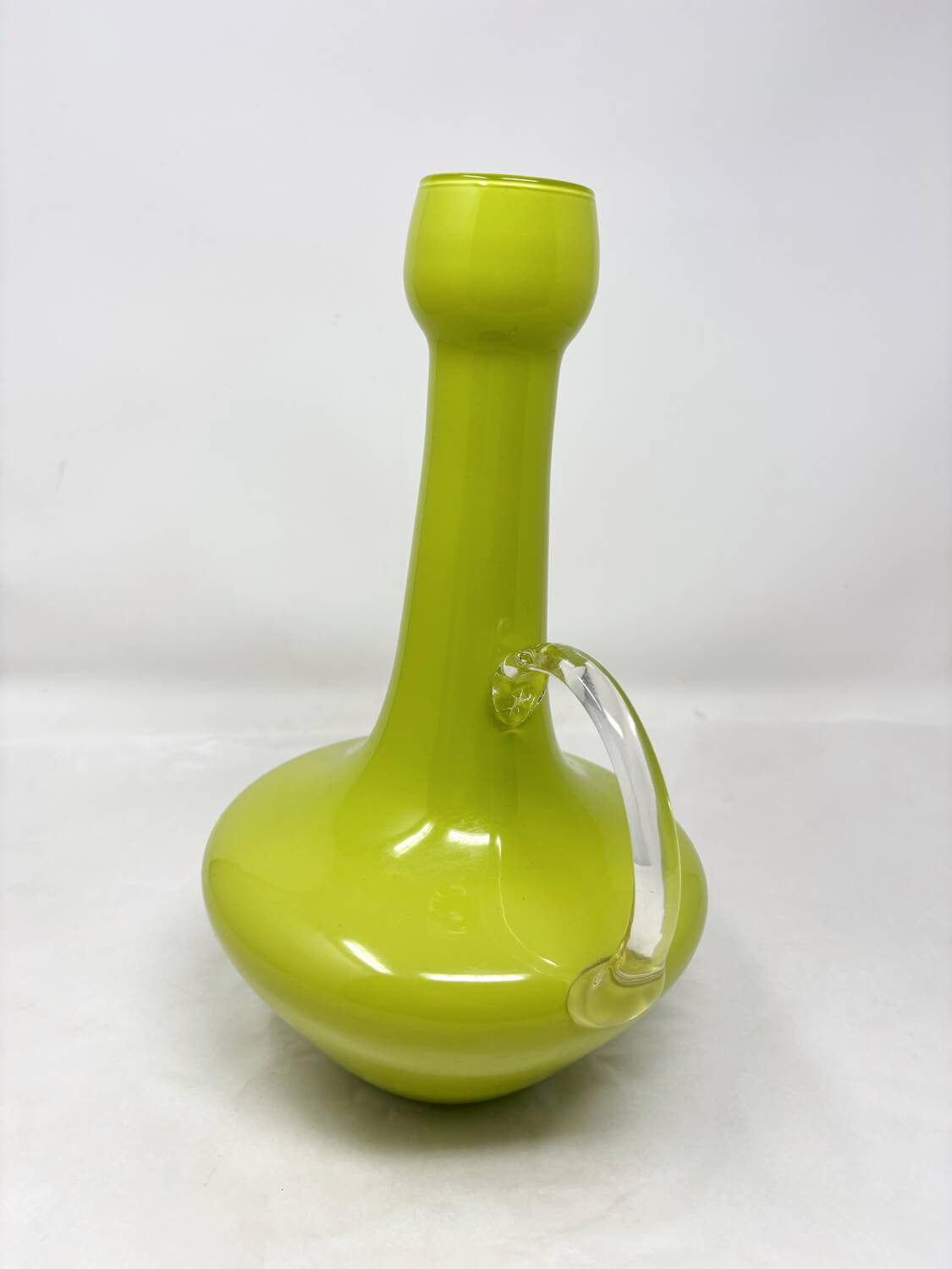 Empoli opaline lime green vase