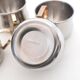 Set of 4 double-walled stainless steel espresso cups and saucer Made in Italy, Design 1970