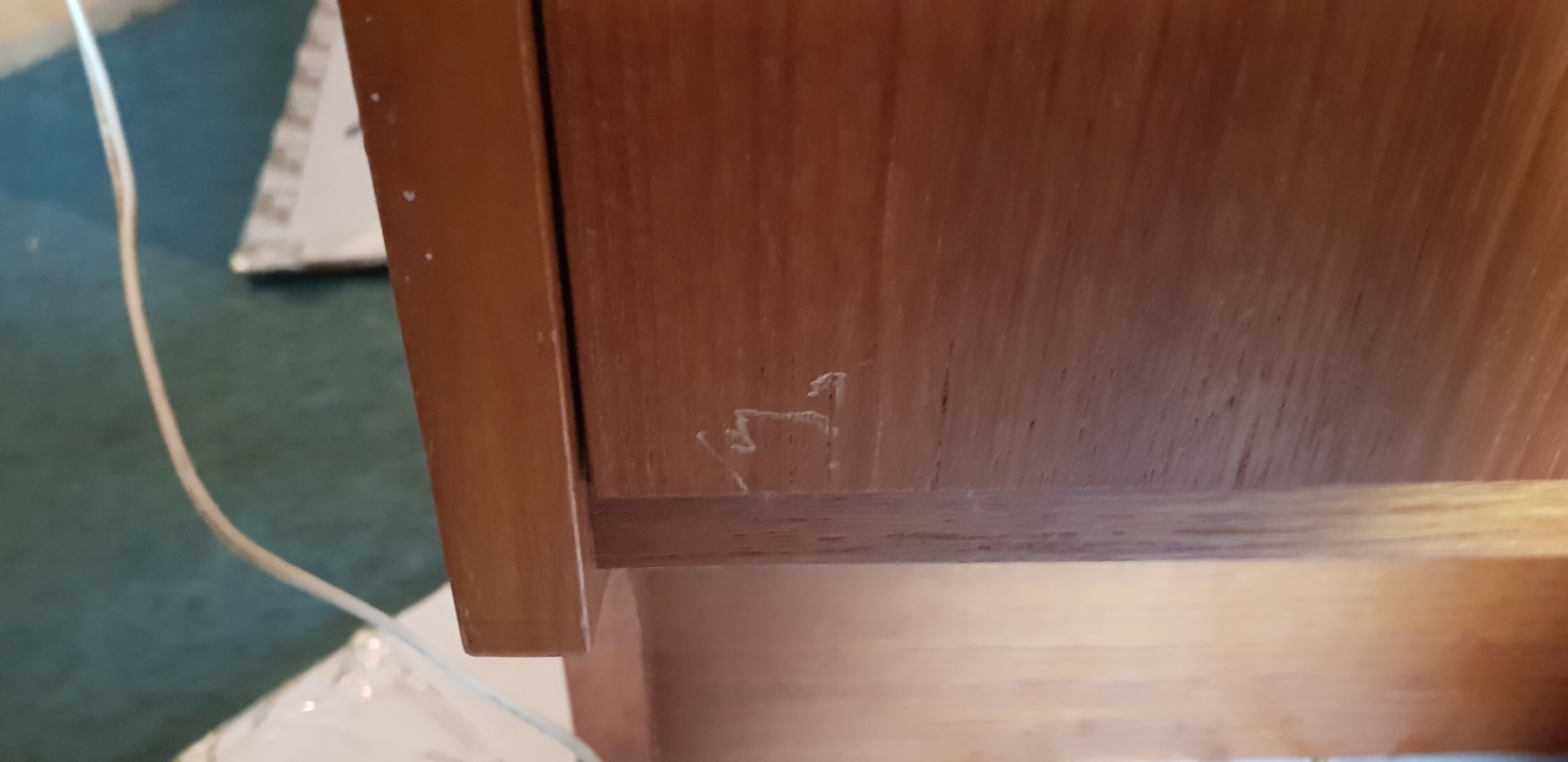 Pair of bright vintage bedside