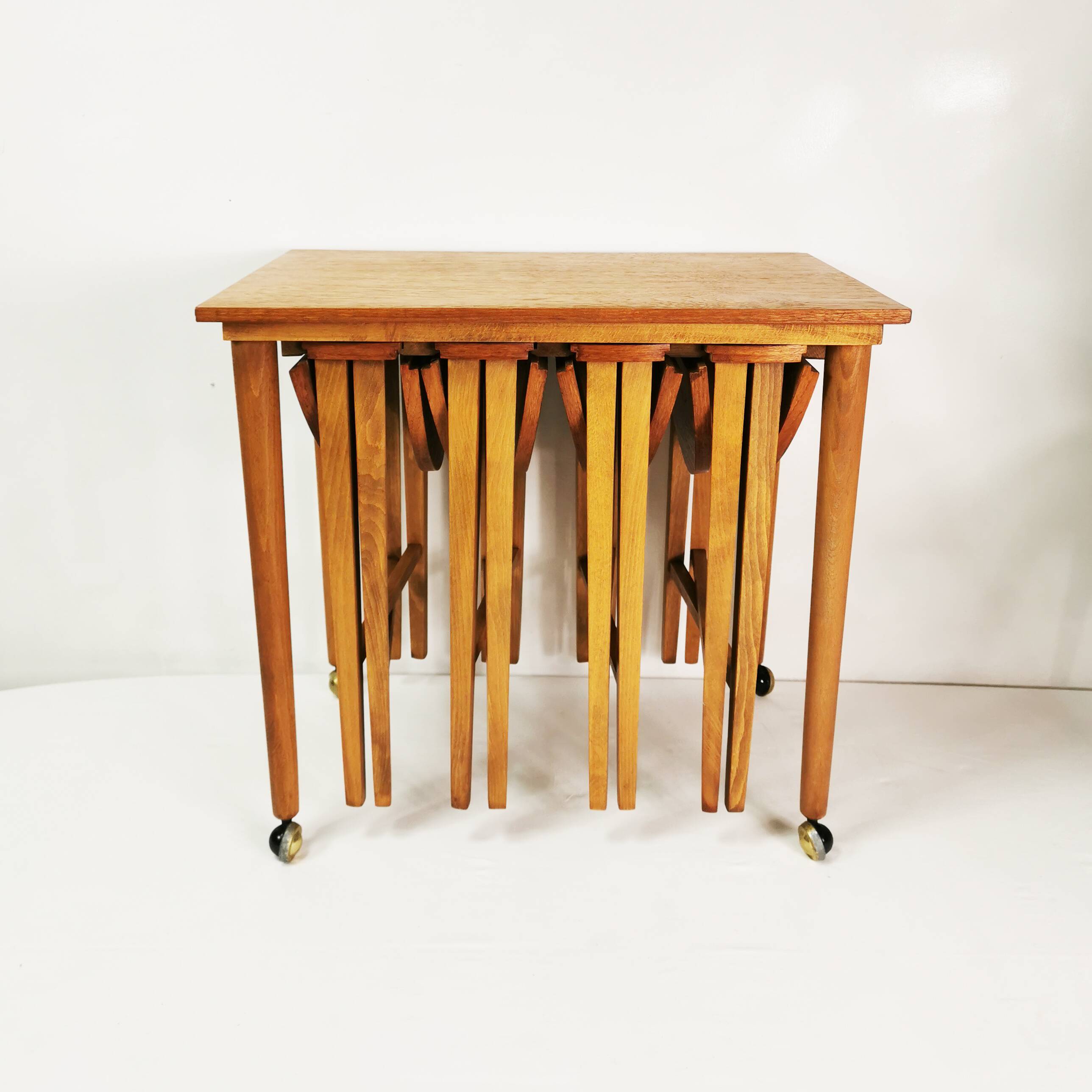 Set of Mid Century tables, designed by P. Hundevad, Novy domov, Czechoslovakia, 1960s.