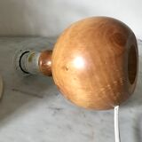 Vintage wooden ball bedside lamp