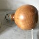 Lampe de chevet boule en bois vintage