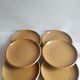 Set of 6 flat plates in Brenne stoneware from France vintage