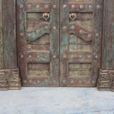 Ancienne Porte Indienne en Vieux Teck