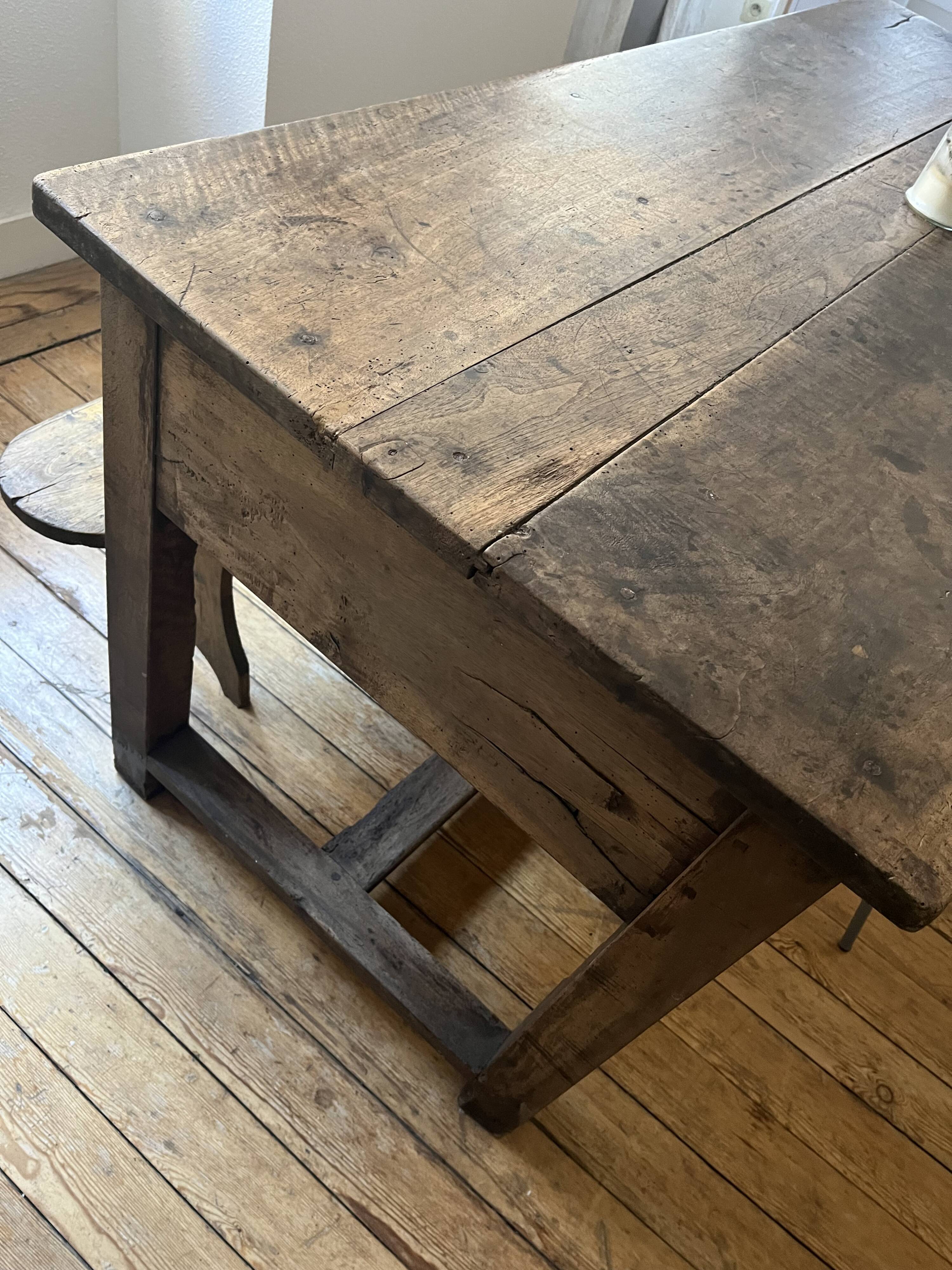 19th Century Walnut Farmhouse Table