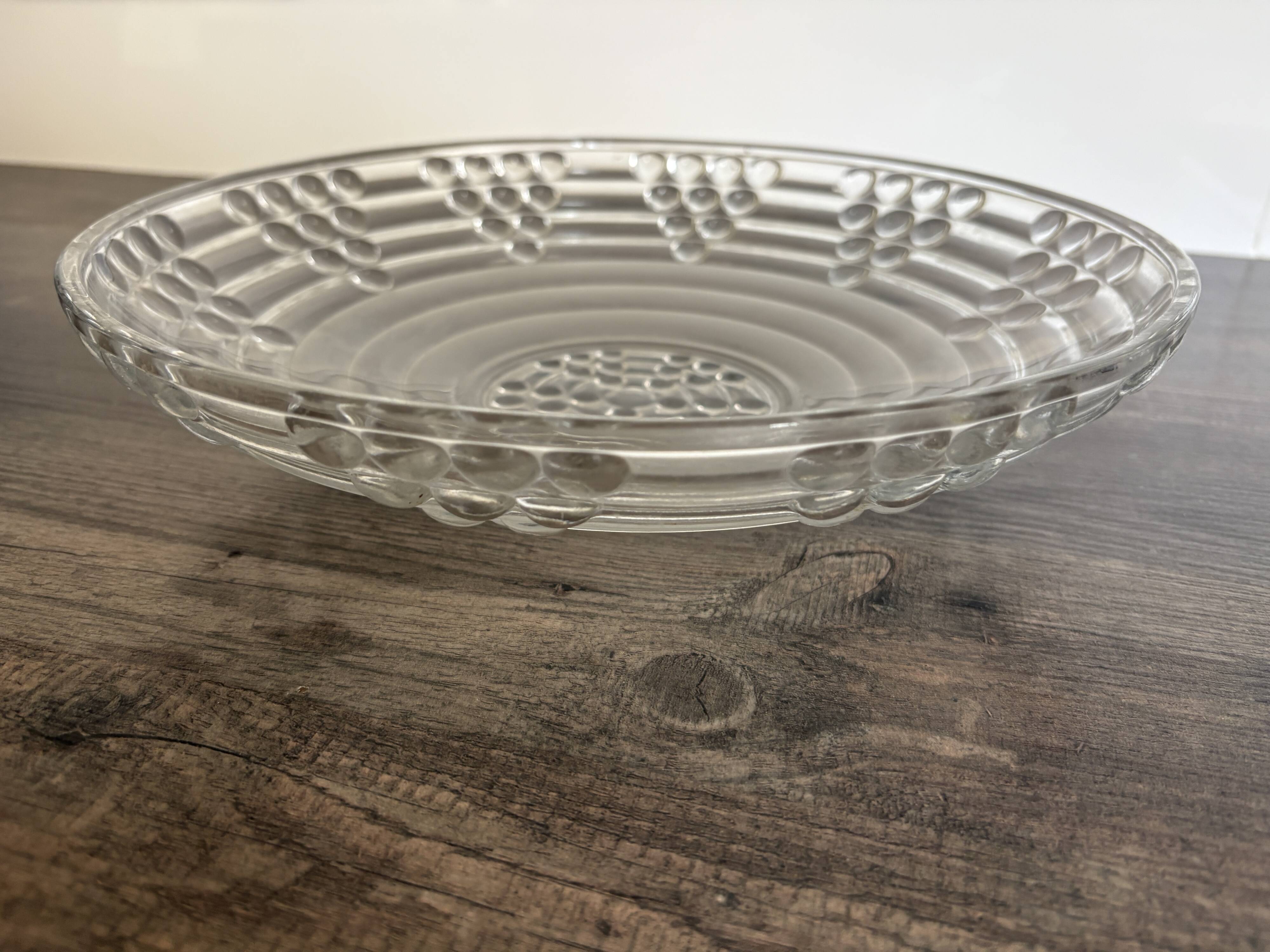 Vintage Art Deco pressed glass plate
