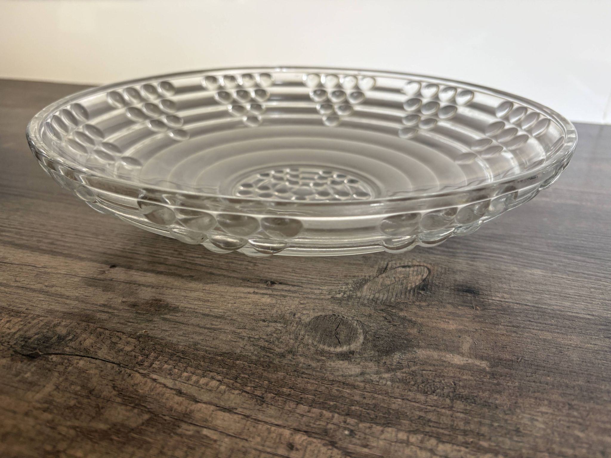 Vintage Art Deco pressed glass plate