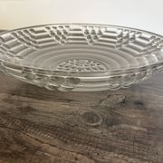 Vintage Art Deco pressed glass plate