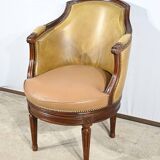Fauteuil de Bureau Pivotant en Hêtre, style Louis XVI – Fin XIXe