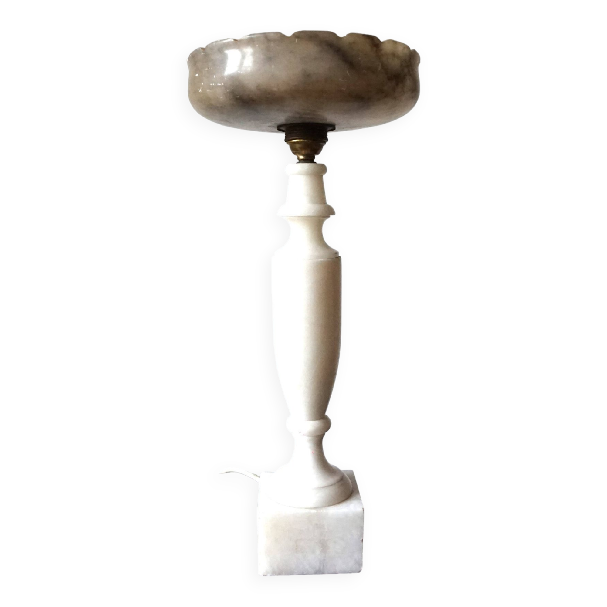 Lampe de table française Louis XVI en marbre