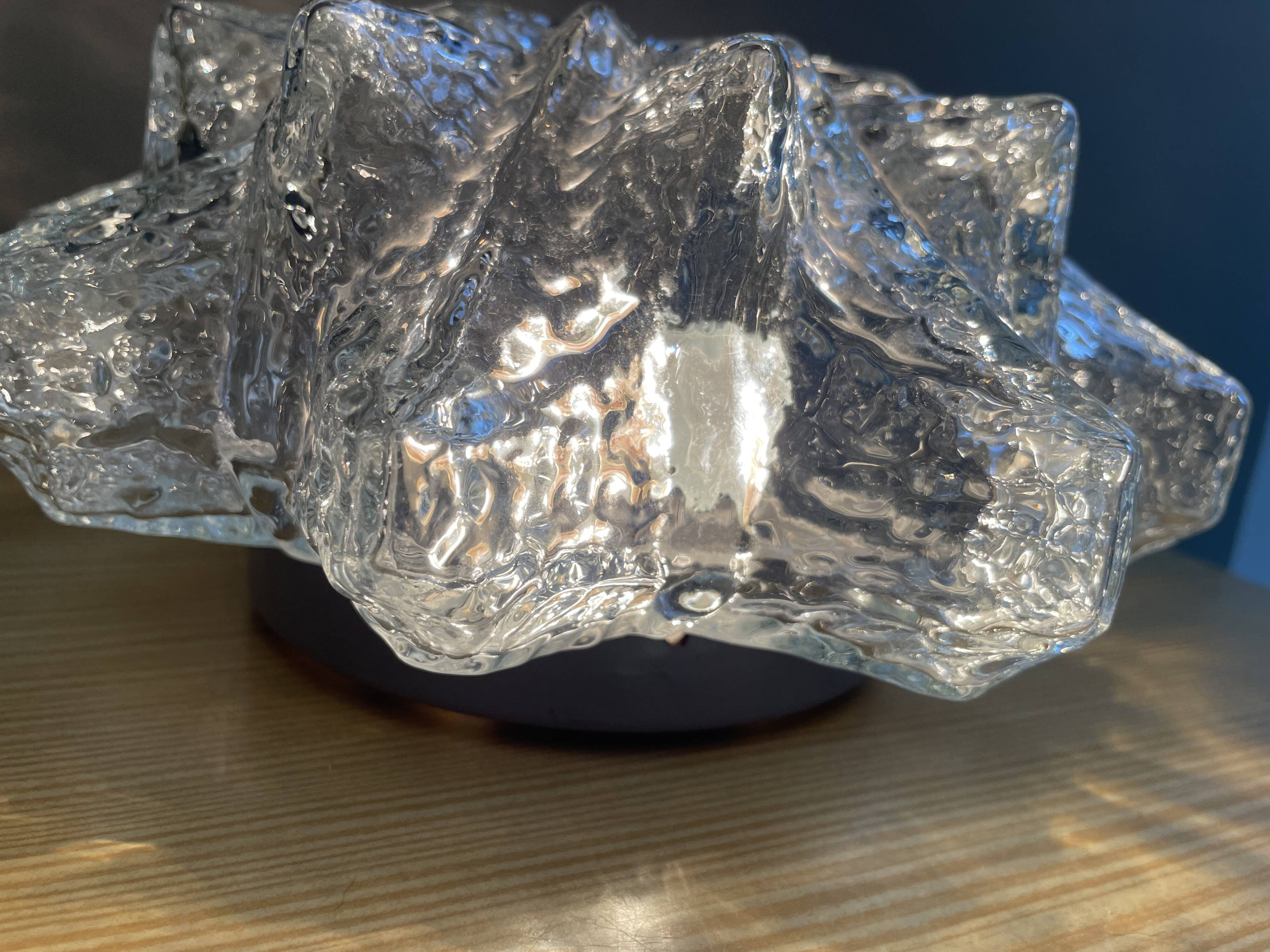 Portuguese snowflake glass flush mounted lamp