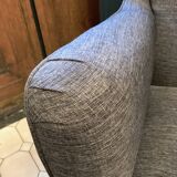 Fauteuil à grand dossier en tissu