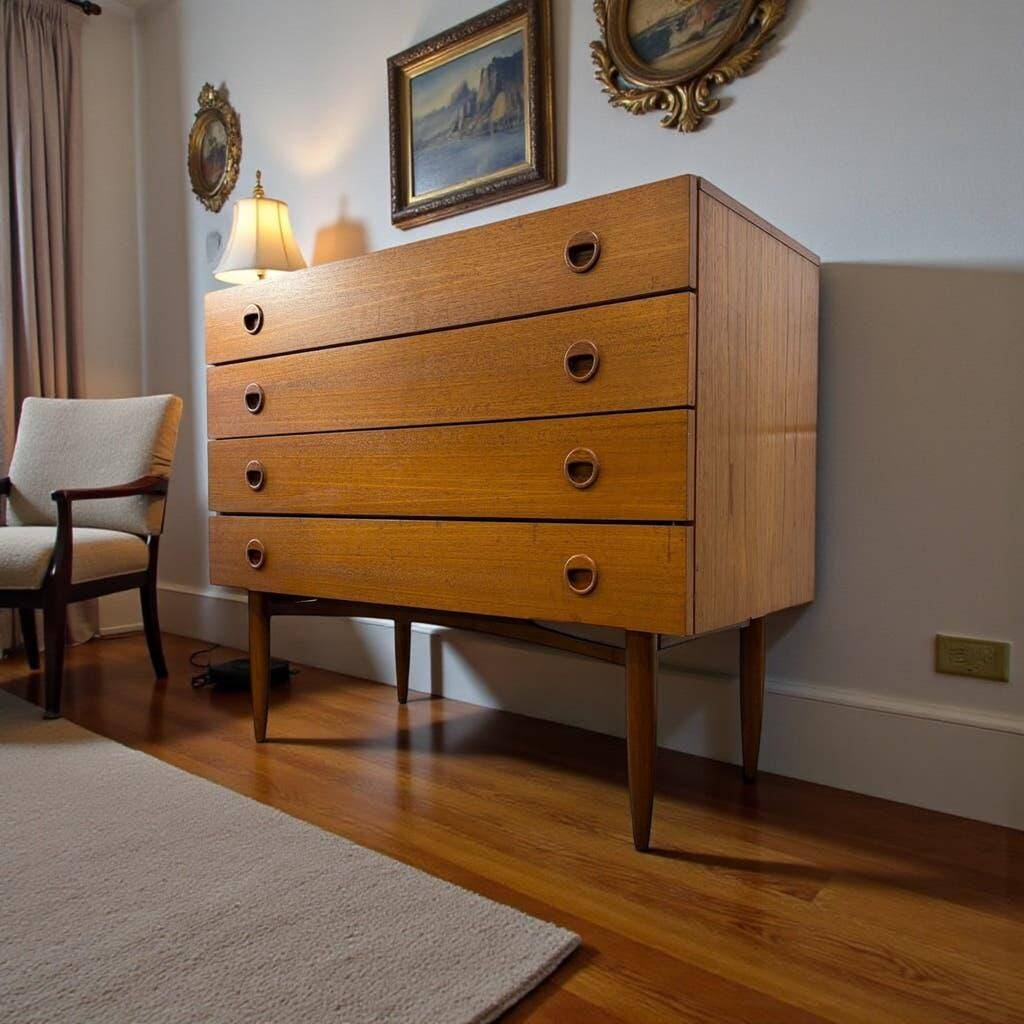 Vintage wooden chest of drawers