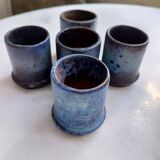 5 ceramic candle holders