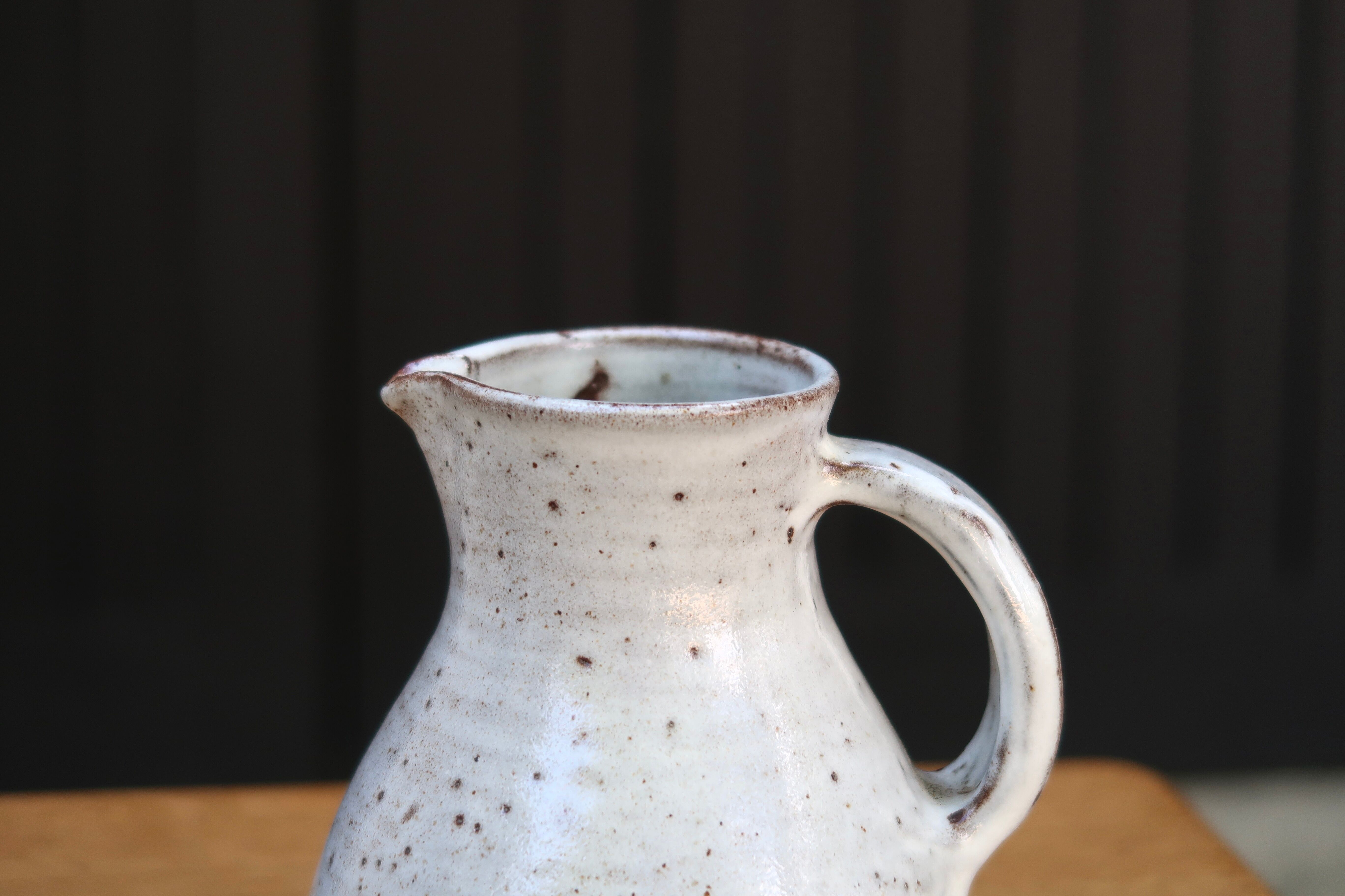 Sandstone pitcher by Jeanne and Norbert Pierlot, 60s