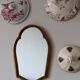 Antique gilded baroque mirror in wood – Distressed glass – Carved wood