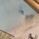 Painting "Sicilian Fishermen" framed under glass.