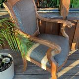 Antique Regency style armchair with complete restoration of the seat