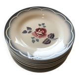 Set of 14 “Magali” Sarreguemines flat plates