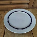 Plat présentoir gâteaux porcelaine bleu Sarreguemines