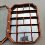 Wall display case for miniature with octagonal compartments