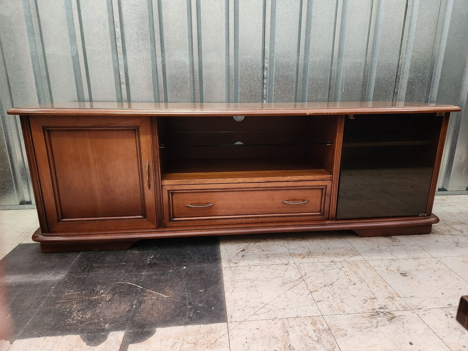 Solid cherry TV stand