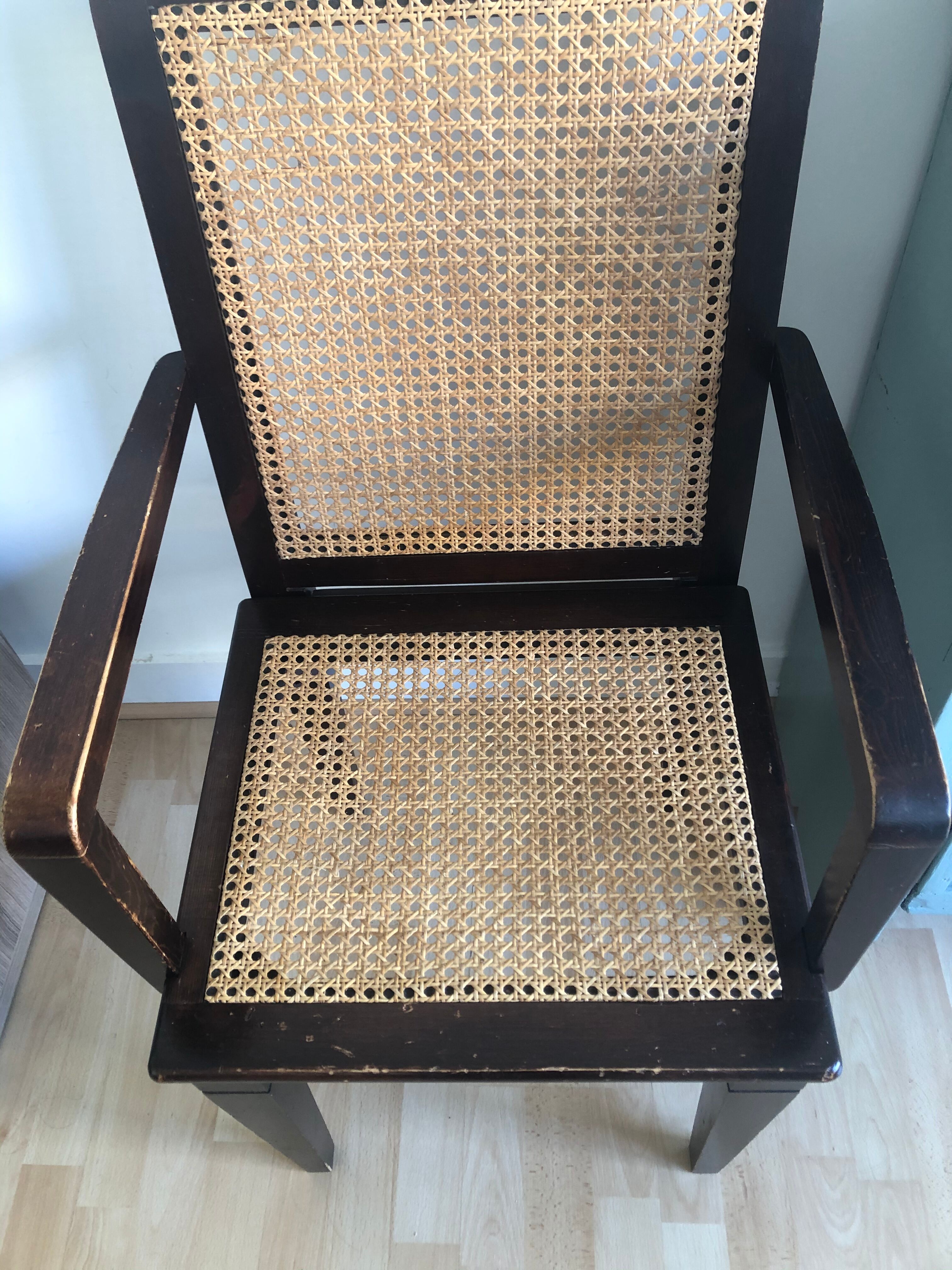 Fauteuil vintage cannage