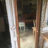Walnut beveled mirror